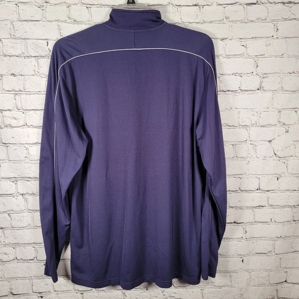 Orvis Trout Bum Pullover Mens XL Blue Good Quarter Zip Thumbhole Recycled Blend